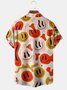 Mens Funky Smile Print Front Buttons Soft Breathable Chest Pocket Casual Hawaiian Shirts