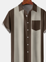 Men's Striped Print Short Sleeve Shirt