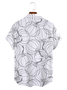 Cotton Linen Style Halloween Print Men's Cotton Linen Short Sleeve Shirt