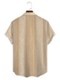 Cotton Linen Style Geometric Music Abstract Print Men's Cotton Linen Short Sleeve Shirt