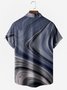 Men's Art Print Moisture Wicking Fabric Fashion Lapel Short Sleeve Shirts