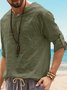 Men's Cotton Linen Loose Solid Color Casual Shirt