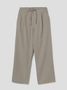 Cotton And linen Style American Casual Basic Wild linen Trousers