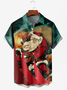Men Casual Summer Christmas Lightweight Polyester fibre Short sleeve Regular H-Line Shirt Collar shirts