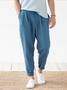 Cotton And linen Style American Casual Basic Wild linen Trousers