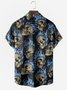 Casual Summer Halloween Loose Polyester fibre Short sleeve Regular H-Line Shirt Collar shirts for Men