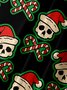 Men's New Christmas Skull Print Casual Breathable Hawaiian Short Sleeve Shirt