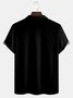 Men Geometric Casual Summer Polyester Micro-Elasticity Daily Shawl Collar Regular H-Line Polo shirt