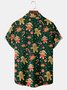 Men Casual Summer Christmas Polyester Regular Fit Short sleeve Shawl Collar Regular H-Line shirts