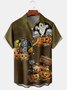 Men Casual Summer Halloween Polyester No Elasticity Daily Shawl Collar Regular H-Line shirts