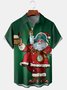 Men Casual Summer Santa Claus Polyester Lightweight Micro-Elasticity Regular Fit Regular H-Line shirts