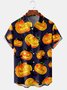 Casual Summer Halloween Polyester Lightweight Regular Fit Buttons Short sleeve Regular shirts for Men