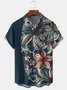 Casual Floral Summer Polyester Lightweight Micro-Elasticity Vacation Buttons Short sleeve shirts for Men