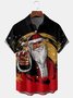 Casual Summer Santa Claus Micro-Elasticity Party Buttons Short sleeve Regular H-Line shirts for Men