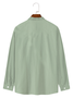 Cotton and linen style net color based leisure coconut long sleeve shirts