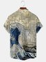 Men's Art Ukiyo-e Print Casual Breathable Hawaiian Short Sleeve Shirt