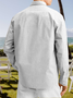 Cotton and linen style guitar music printing base leisure long-sleeved shirts