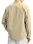 Cotton Linen Geometric Print Casual Long Sleeve Shirt