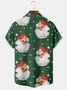 Santa Claus Casual Summer Printing Daily Regular Fit Buttons Regular H-Line shirts for Men