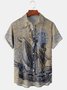 Men Sea Spring Hawaii Polyester Lightweight Regular Fit Regular H-Line Shirt Collar shirts