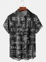 Abstract Casual Summer Daily Regular Fit Short sleeve Regular H-Line Regular Size shirts for Men