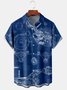 Geometric Casual Summer Daily Regular Fit Regular H-Line Shirt Collar Regular Size shirts for Men