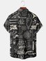 Abstract Casual Summer Polyester Micro-Elasticity Vacation Regular Fit Regular H-Line shirts for Men