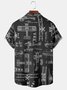Abstract Casual Summer Daily Regular Fit Short sleeve Regular H-Line Regular Size shirts for Men