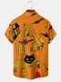 Men's Casual Halloween Front Button Soft Breathable Chest Pocket Casual Hawaiian Shirt