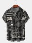 Abstract Casual Summer Polyester Micro-Elasticity Vacation Regular Fit Regular H-Line shirts for Men
