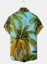 Men's Casual Palm Front Button Soft Breathable Chest Pocket Casual Hawaiian Shirt