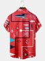 Men's Art Geometric Print Casual Breathable Short Sleeve Shirt