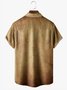 Men's Thanksgiving Turkey Print Wrinkle Resistant Moisture Wicking Fabric Fashion Hawaiian Lapel Short Sleeve Shirts