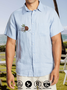 Printed cotton and linen style coconut comfortable linen shirts with short sleeves