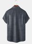 Mens Geometric Stripe Printed Short Sleeve Shirt Wrinkle Resistant Moisture Wicking Hawaiian Lapel Top
