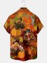 Men Casual Animal Summer Polyester Lightweight Micro-Elasticity Regular Fit H-Line Shirt Collar shirts