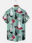 Men's Art Collection Casual Short Sleeve Hawaiian Shirt with Chest Pocket