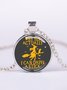 Time Stone Crystal Halloween Alphabet Witch Pattern Necklace