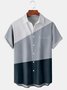 Men Casual Color Block Summer Lightweight Daily Regular Fit Regular Shirt Collar Regular Size shirts