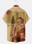 Men's Christmas Collection Printed Casual Short Sleeve Hawaiian Shirt with Chest Pocket