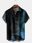 Men Casual Painting Summer Polyester Lightweight Regular Fit Short sleeve Shirt Collar Regular Size shirts