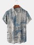 Men Casual Abstract Summer Micro-Elasticity Daily Regular Fit Short sleeve Regular Regular Size shirts