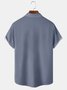 Striped Casual Summer Polyester Lightweight Commuting Regular Fit H-Line Shirt Collar shirts for Men