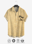 Printed cotton and linen style plants coconut comfortable linen shirts with short sleeves
