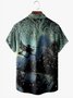 Men's Halloween Print Anti-Wrinkle Moisture Wicking Fabric Fashion Hawaiian Lapel Short Sleeve Shirt