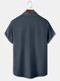 Men's Coconut Stripe Print Casual Breathable Hawaiian Pocket Short Sleeve Shirt
