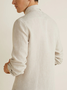 Men's Pocket Cotton Linen Long Sleeve Shirt