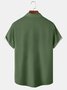 Men's Contrast Stripe Print Casual Short Sleeve Hawaiian Shirt with Chest Pocket