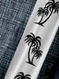 Men's Shaded Coconut Tree Print Casual Breathable Hawaiian Short Sleeve Shirt