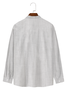 Cotton linen style American casual stand collar Multi Pocket cotton linen Long Sleeve Shirt